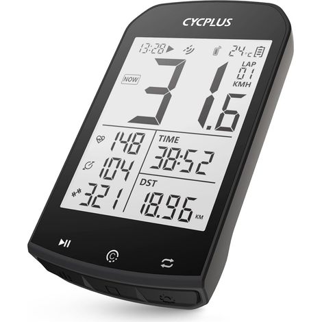 CYCPLUS M1 GPS-Fahrradcomputer, kabelloser GPS-Fahrradcomputer, Fahrrad-Kilometerzähler, Bluetooth Ant+-Fahrradgerät, wasserdichter kabelloser Fahrradcomputer, GPS-Tachometer, Fahrradcomputer, MTB-Ren