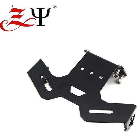 Support de plaque d'immatriculation noir pour moto Yamaha MT-15 2019-2020 (modification avec feu arrière court) (1/4)