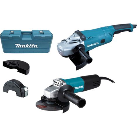 Juego de amoladoras angulares Makita DK 0054 G: GA 9020 R de 2200 W y 230 mm + 9558 HNR de 840 W y 125 mm (1/5)