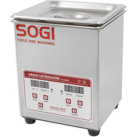 Vasca lava pezzi ultrasuoni riscaldata 2L SOGI VL-U200R (1/5)