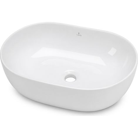 Aufsatzwaschbecken Oval ELIPSE Keramik 49 cm Weiß
