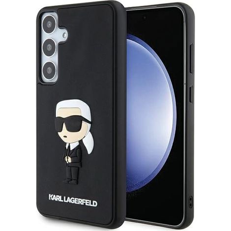 Karl Lagerfeld KLHCS24M3DRKINK S24+ S926 estuche rígido negro 3D Rubber Ikonik (1/5)