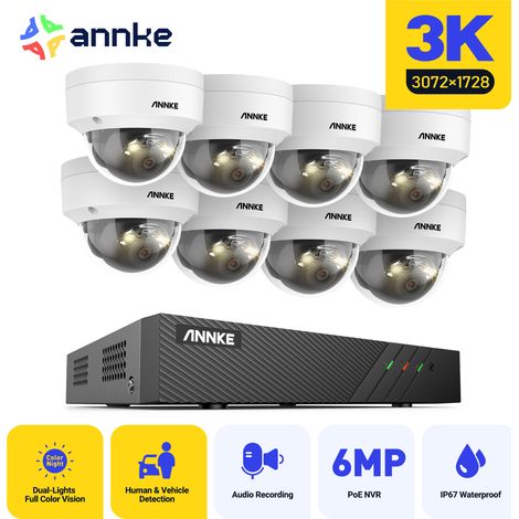 ANNKE Outdoor H.265+ 3K IP8 Dome Cameras 2.8mm Lens,Built-in microphone,Waterproof IP67 - NO HDD (1/5)