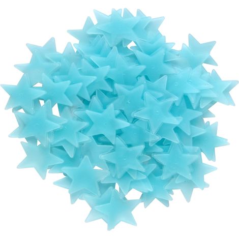 200 Autocollants étoiles, 3D, phosphorescent, longue durée, chambre enfant (1/5)