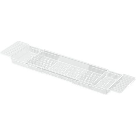 Plateau de baignoire multifonctionnel de luxe antidérapant et extensible transparent