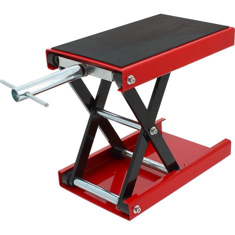 Cric moto 450 kg à ciseaux - Élévateur réglable avec plateau antidérapant