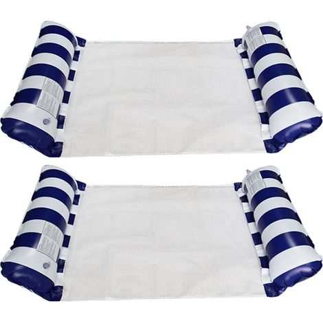 Amaca galleggiante gonfiabile per piscina, sedie lounge d'acqua, accessori per piscina multipropósito (sella, sedia lounge, amaca, deriva) (blu marina) (1/5)