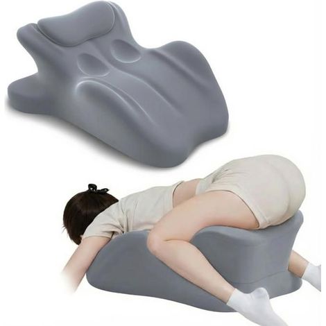 Ergonomisches Kissen mit einem perfekten Neigungswinkel von 27°, multifunktionales Memory-Schaum-Kissen (grau)