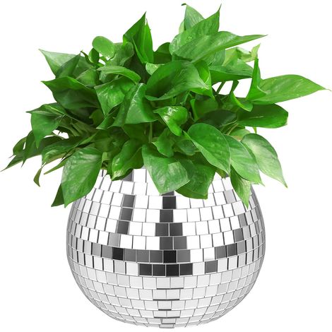 Pot de Fleurs Boule Disco , Petit Vase Boule Disco Petit Vase, Design Boule Disco (1/5)