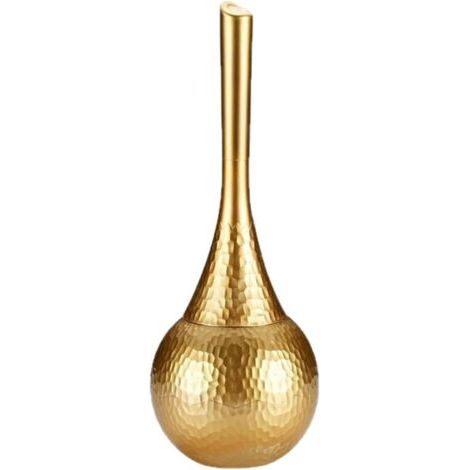 Brosse de Toilette dorée, Cuvette de Toilette en Plastique 15 Pouces, Brosse et Support avec poignée antidérapante Confortable pour Salle Bain, Manche Long (1/4)
