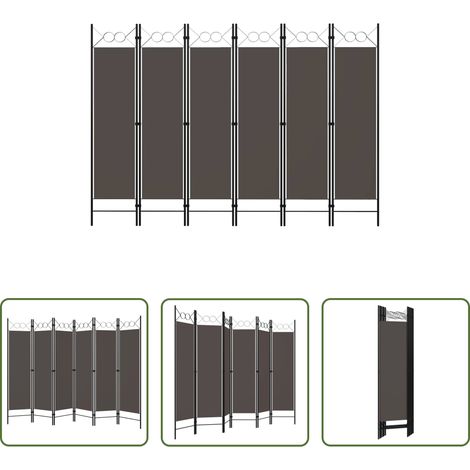 Raumteiler Anthrazit - 6-tlg. Raumteiler Anthrazit 240 x 180 cm (1/5)