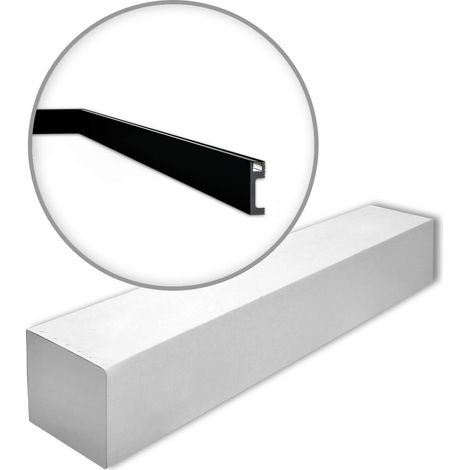 NMC IL10 BLACK-box WALLSTYL Noel Marquet 1 Karton SET mit 14 Sockelleisten Stuckleisten Modern bereits lackiert schwarz 28 m