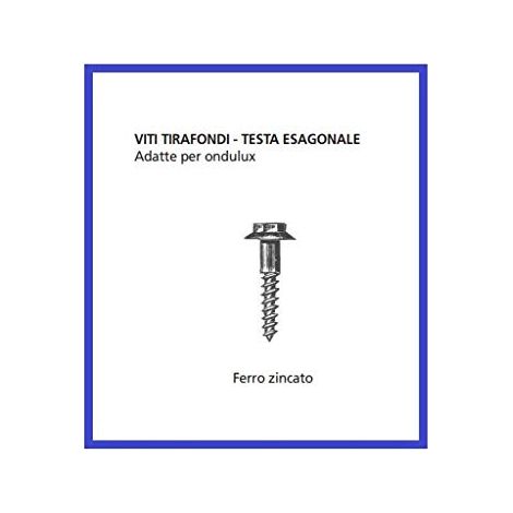 ORECA - Blister 6 Viti TIRAFONDI Testa Esagonale DIAM. 6x60mm Art. 12652