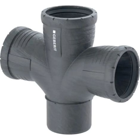 Geberit Derivazione curva Silent-Pro 87,5° doppia, DN 90 / 90 / 90, 393.466.14.1