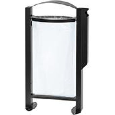 Corbeille vigipirate sur pied / cendrier Arkea - 60l/3l - gris manganèse