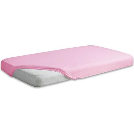 Lenzuolo con angoli in jersey 180/190x190/200 rosa premium (1/5)