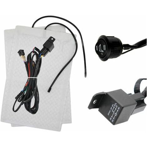 Kit De Chauffe-Siege Automatique Reglage Haut/Bas 1 Coussins De Siege 1 Coussins De Chauffe-Siege A Interrupteur Rond Kit De Siege Chauffant (1/5)