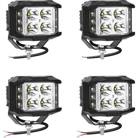 Lámpara de trabajo, 35 W, resistente al agua IP67, 4 luces blancas. (1/2)
