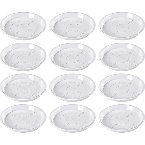 Lot de 30 plateaux de plantation, 14 cm, transparents, étanches, compatibles avec les soucoupes pour plantes de jardin (1/5)