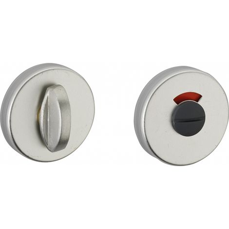 Thirard – Paire de rosaces pour porte intérieure – Condamnation – Acier embouti – Finition argent – Installation facile pour salles de bain et toilettes