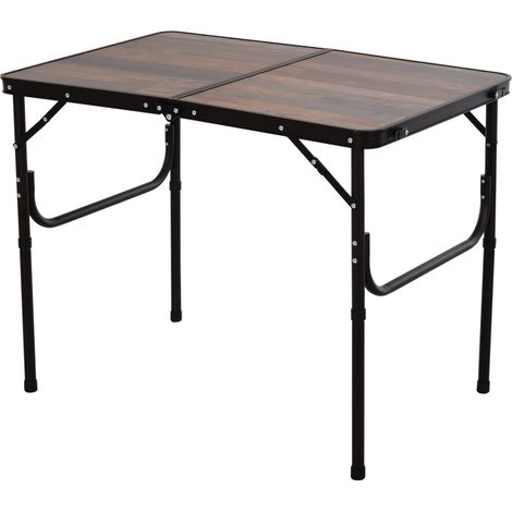 3ft Folding Camping Table Height Adjustable Aluminium Outdoor Garden Party Picnic BBQ Trestle Table Field Kitchen (1/4)