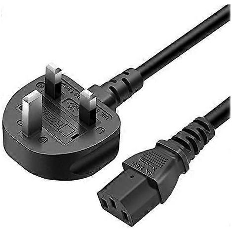 Câble d'alimentation pour moniteur (Royaume-Uni) compatible avec Samsung, Dell, Sony, HP, téléviseurs LED/LCD Smart TV, 250 V, 10 A, prise universelle à 3 broches pour PC, moniteur et imprimante (1,5 (1/5)