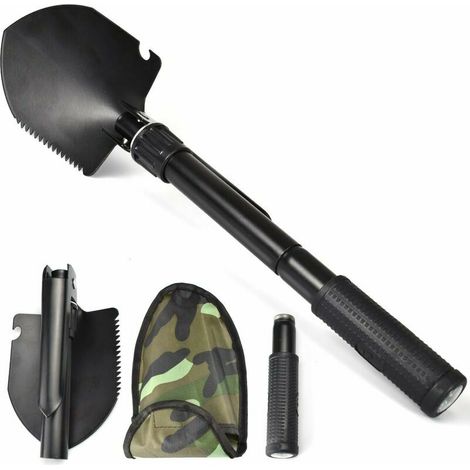 Pelle de Camping Pliante Pelle Multifonction - Léger Bêche avec Sac de Transport Petit Multi-Outils pour Camping Randonnée Chasse Pêche Survie et Jardinage (1/5)