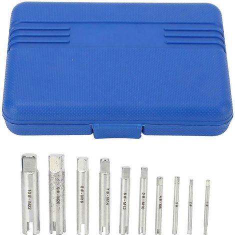 10-teiliges Schraubengewindeausdreher-Set aus gehärtetem legiertem Stahl, inklusive Aufbewahrungsbox