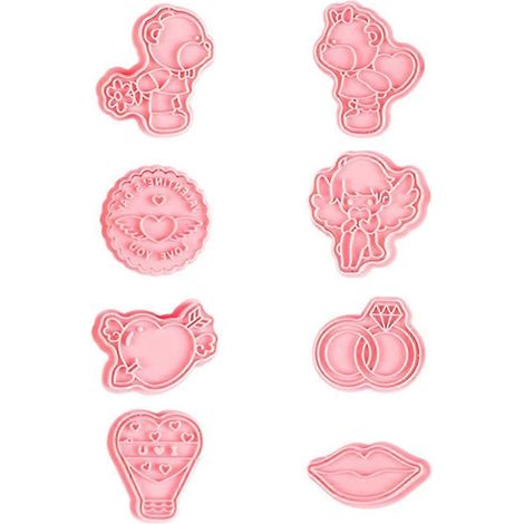 Moule à biscuits en plastique, moule à biscuits en relief, moule à biscuits pour la Saint-Valentin (1/4)
