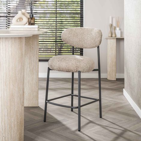 Modern Barhocker Ronda Cargo Sand Stoff - 67 Sitzhöhe