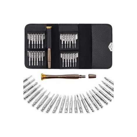 3 tournevis multifonctions 25‑in‑1 avec étui – Set d’embouts pour réparation de téléphone portable et d’ordinateur (1/5)