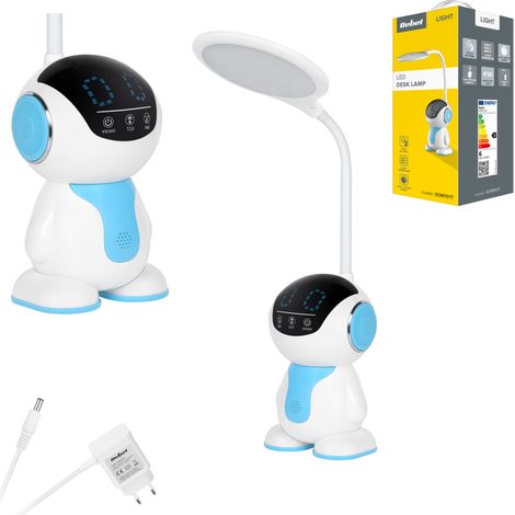 LED-Schreibtischlampe für Kinder, Roboter, 3 Farben, Rebel