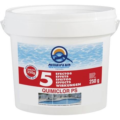 Quimicamp Cloro Quimiclor 5 Azioni Compressa da 5kg 250g 201805
