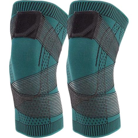 Genouillère de sport élastique en nylon respirant pour la course à pied et le fitness (1/4)