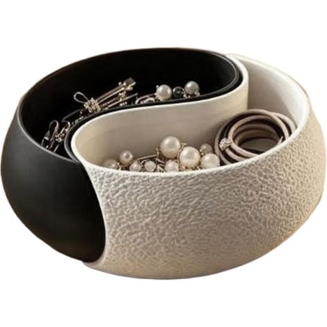 Coupelle À Bijoux Porte-Bijoux Colliers Double Compartiment Rangement (1/5)