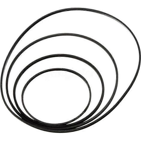 50 courroies universelles pour magnétophone à cassettes, assorties, noires mates.