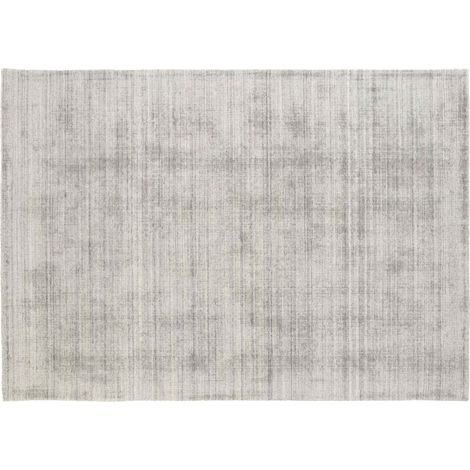Tapis chenille rectangulaire imprimé nuancé gris clair 160 x 230 cm