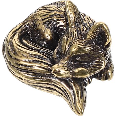 e de porte vintage en laiton en forme d animal bouton de (1/5)