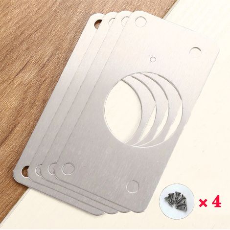 (4 pièces avec 18 vis) Plaque de réparation de charnière de porte d'armoire, plaque de renfort, plaque de réparation, plaque de fixation épaisse, plaque de réparation de charnière (1/5)