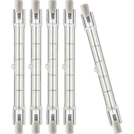 Lot de 5 ampoules halogènes R7s T3 118 mm 150 W 120 V, ampoule halogène de type J avec durée de vie, double E-hao( ) (1/5)