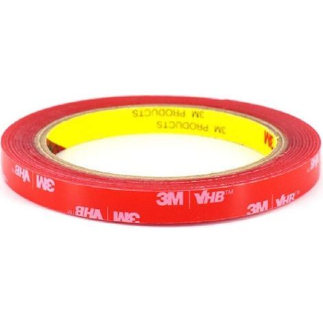 3M VHB 4910 Extra starkes, doppelseitiges, transparentes Klebeband, wasserfest und extrem hitzebeständig, für Dekoration und Befestigung von Autos und Wohnungen (8 mm x 3 m) (1/5)