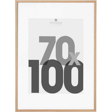 Atmosphera – Cadre photo en bois MDF pour photo 70 x 100 cm – Finition beige – Fixation murale – Design moderne pour décoration intérieure