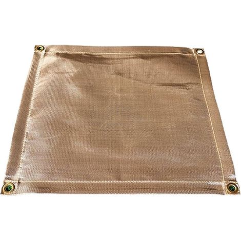 Tapis Anti-Feu Pour Foyers Extérieurs - 70 x 70 cm - Matériel Fibre de Verre Résistant à 815 °C - Pour Terrasses, Patios, Campings et Barbecues - 1 Pièce (1/5)