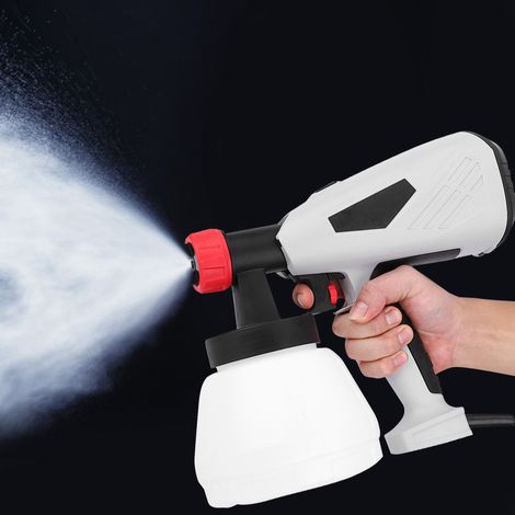 Pistolet électrique de pulvérisation 1300ml, réservoir plastique amovible, buses 1.0mm/1.8mm, prise UE 220-240V, usage peinture et jardinage (1/5)