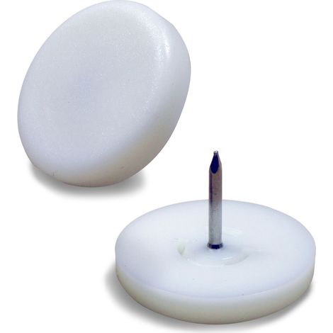 Ajile - Patin glisseur diam. 30 mm Plastique BLANC (1/3)
