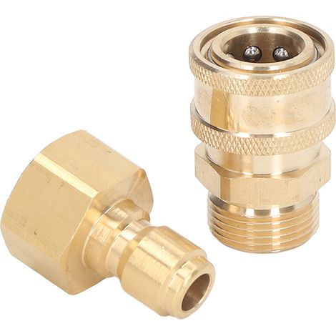 5000 PSI Hochdruckreiniger-Anschlüsse, Waschmaschinen-Schlauchadapter, M22x1,5 mm Innengewinde-Stecker, M22x1,5 mm Außengewinde-Buchse (1/5)