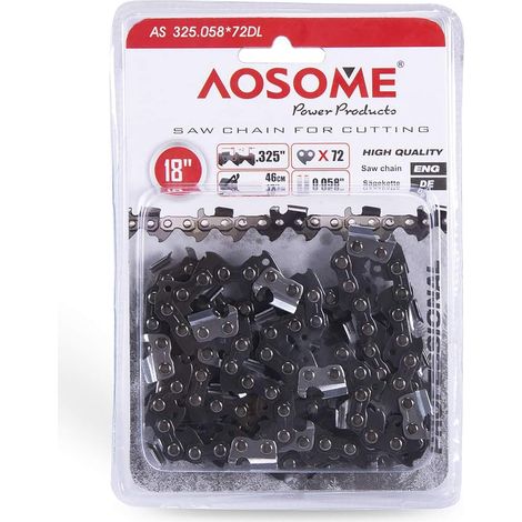 Chaîne de Tronçonneuse - 18" 325" 72 Maillons Accessoires pour Thermique (1/5)