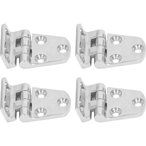 4 Pcs Boat Hinge Thickened 316 Stainless Steel Mirror Polished Heavy Duty Bend Hinges for RV Yacht