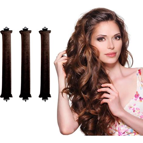 3 Pièces Bigoudis Cheveux,Boucle Sans Chaleur,Rouleau Cheveux,Fer à Friser Sans Chaleur Pour Tous Types de Cheveux,Pour Grandes Boucles Outils de Coiffure Bricolage (1/5)