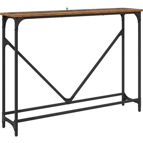 Mesa Consola Manual Madera envejecida 102 x 23 x 75 cm vidaXL (1/5)